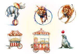 Circus Watercolor Clipart Graphic by sumim3934 · Creative Fabrica