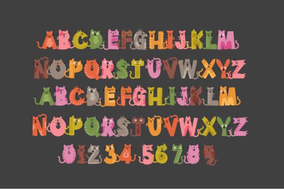 Emoticat Font PNG with transparent background - Preview 2