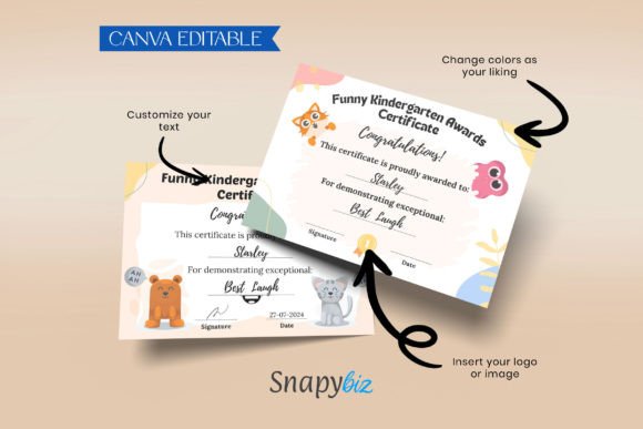 Funny Kindergarten Awards Certificates