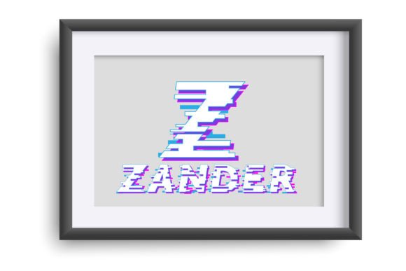 Game Glitch Font PNG with transparent background - Preview 4