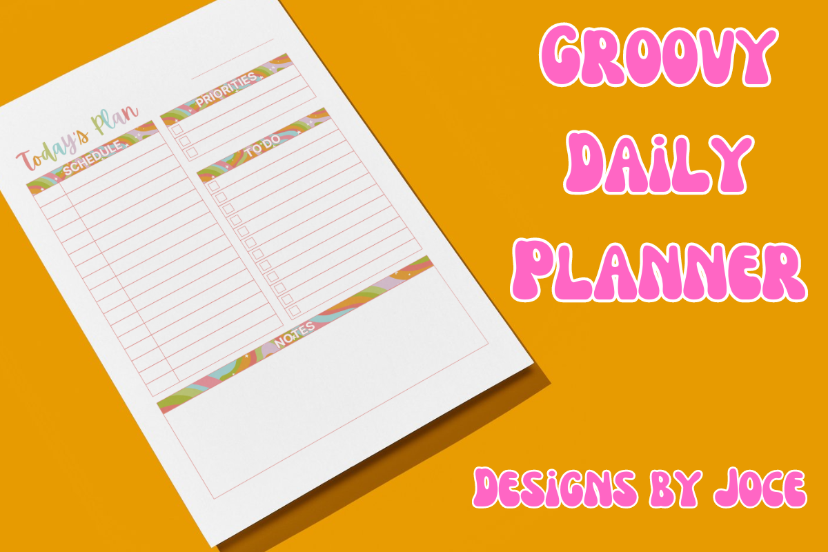 Groovy Daily Planner Graphic by jgadberry97 · Creative Fabrica