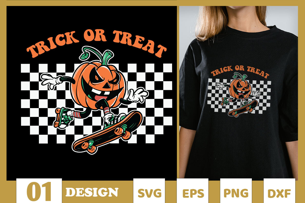 Halloween Trick or Treat Sublimation SVG Graphic by Skinite · Creative ...
