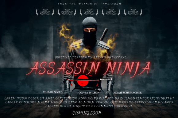 Katana Blade Font PNG with transparent background - Preview 2