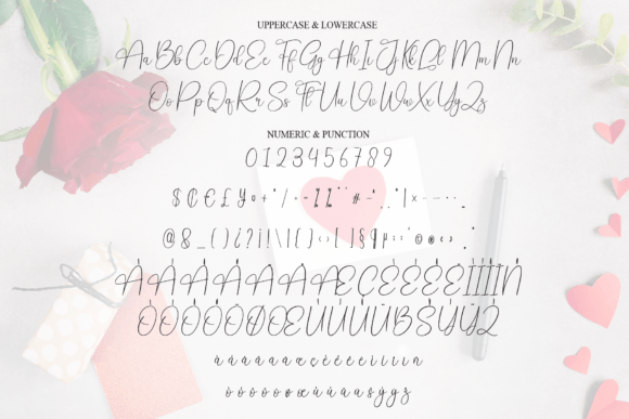 Lovely Romantic Font PNG with transparent background - Preview 6