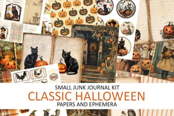 Mini Vintage Halloween Junk Journal Kit