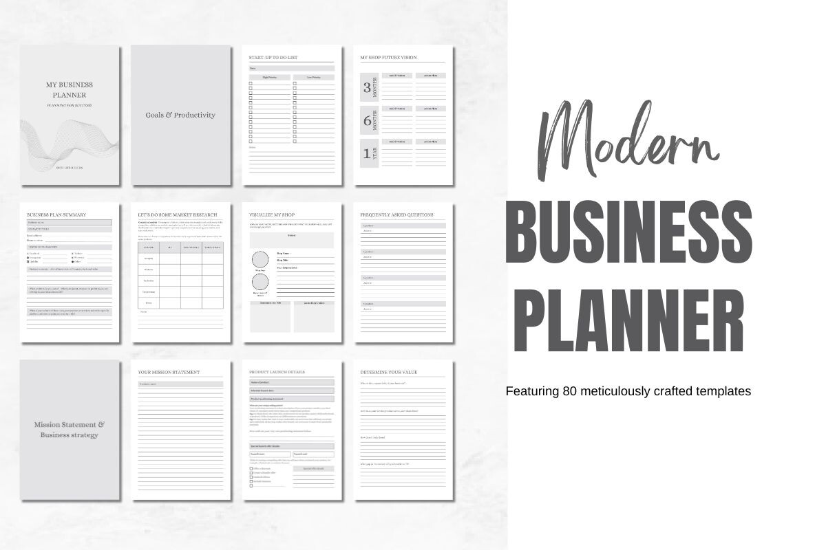 Printable Business Planner Canva