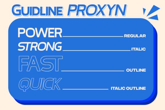 Proxyn Font PNG with transparent background - Preview 6