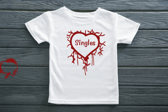 Singles Day Heart Font PNG with transparent background - Preview 4