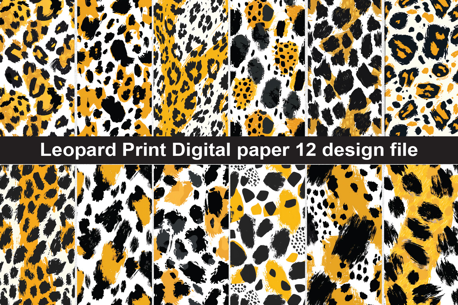 Black & Gold Leopard Print Digital Paper Graphic by johanruartist ...