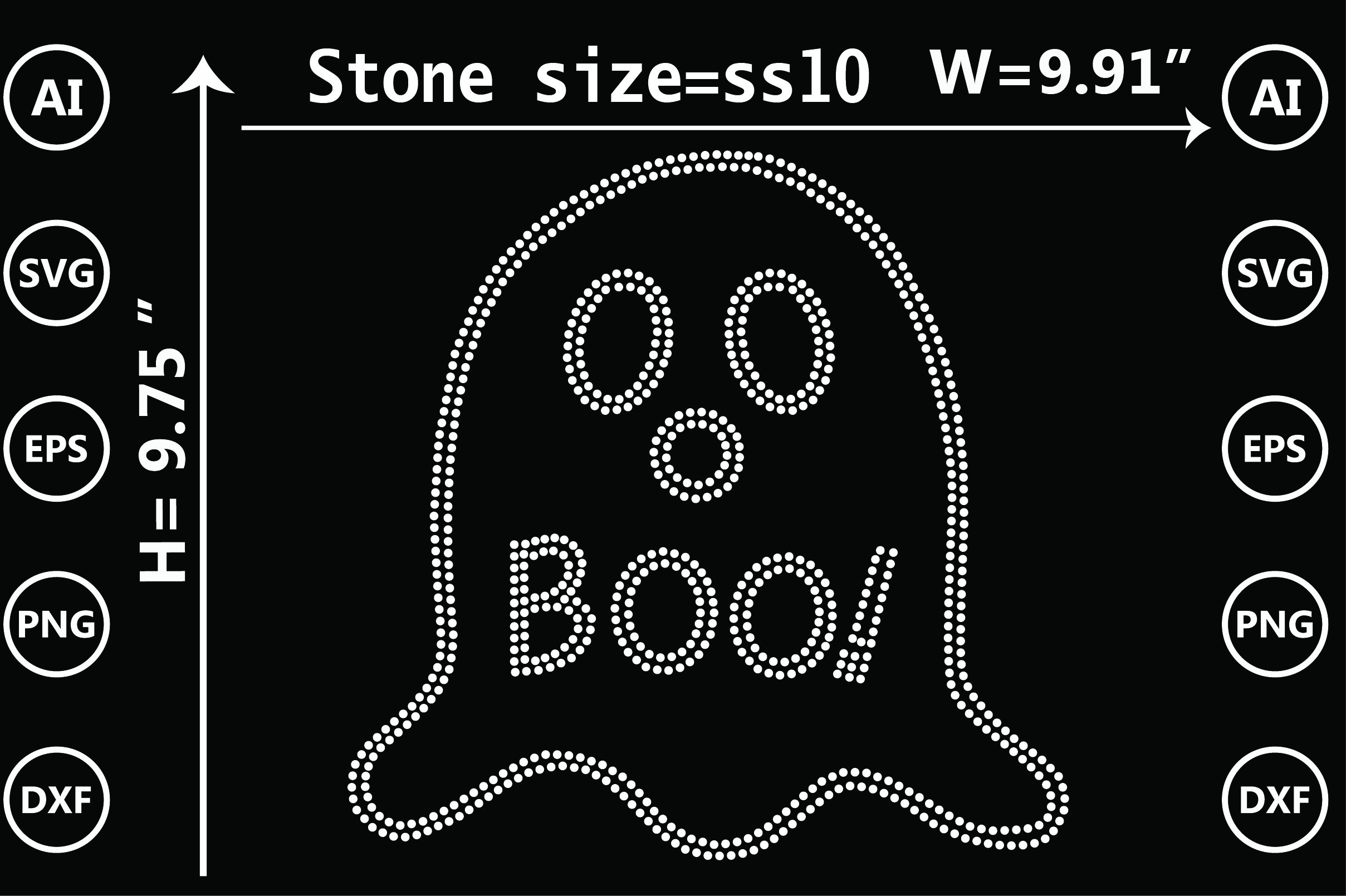 Rhinestone Boo Boo Rhinestone Design Graphic by TRANSFORM200 · Creative Fabrica