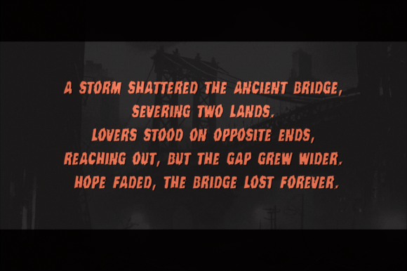 Broken Bridge Font PNG with transparent background - Preview 1
