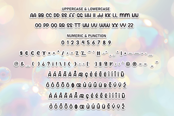 Bubble Rainbow Font - Preview 6