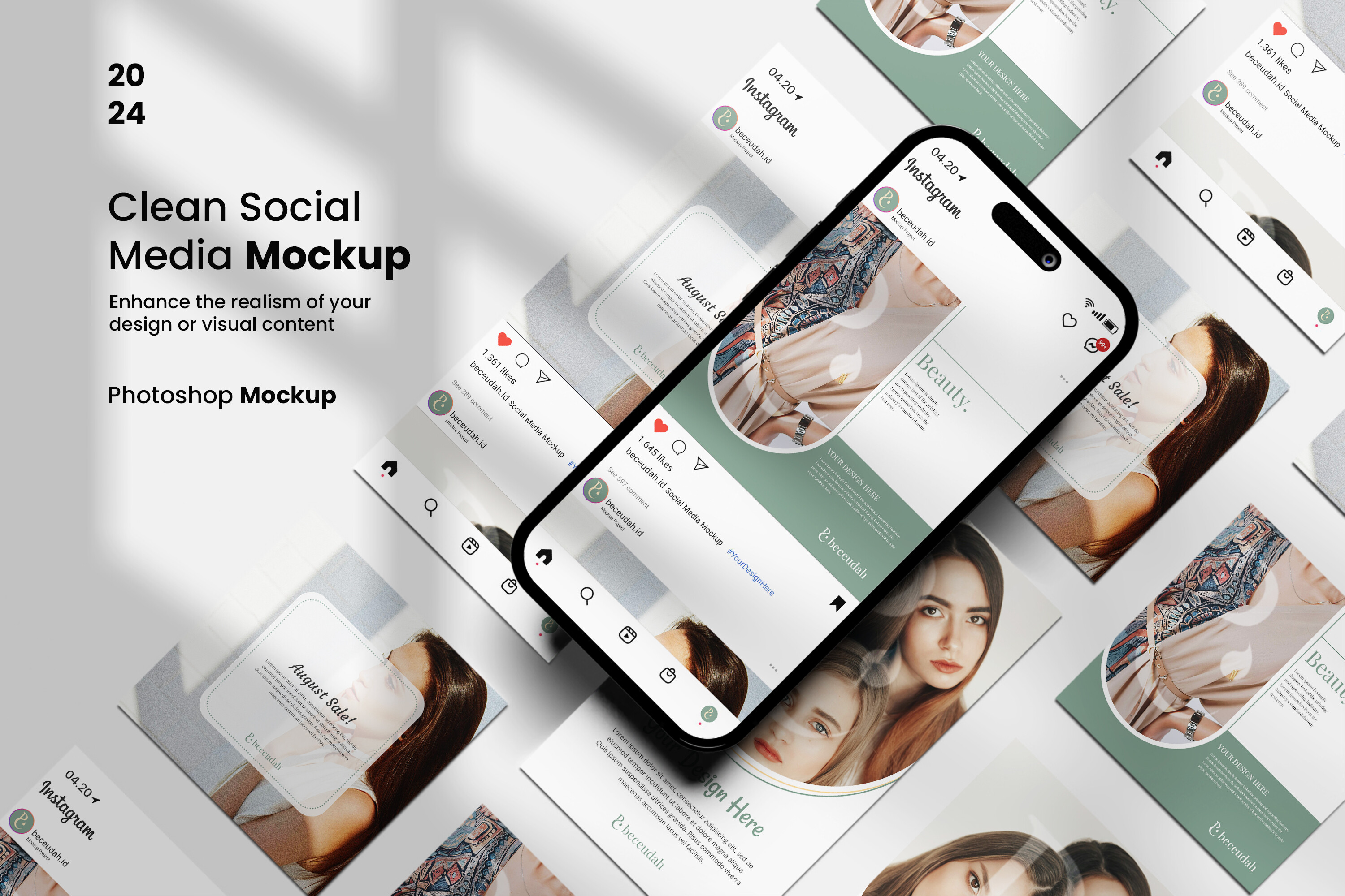 Clean Social Media Mockup Graphic by My Code Std · Creative Fabrica