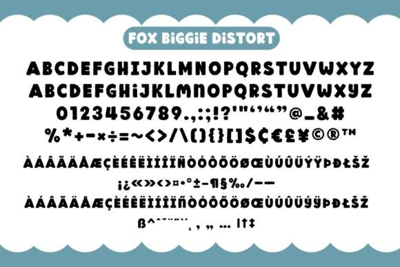 Fox Biggie Font PNG with transparent background - Preview 6