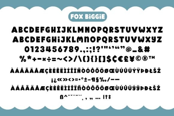 Fox Biggie Font PNG with transparent background - Preview 5