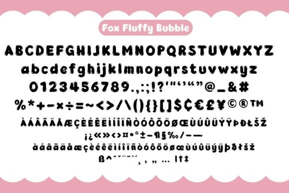 Fox Fluffy Font PNG with transparent background - Preview 6