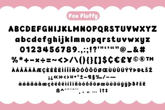 Fox Fluffy Font PNG with transparent background - Preview 5
