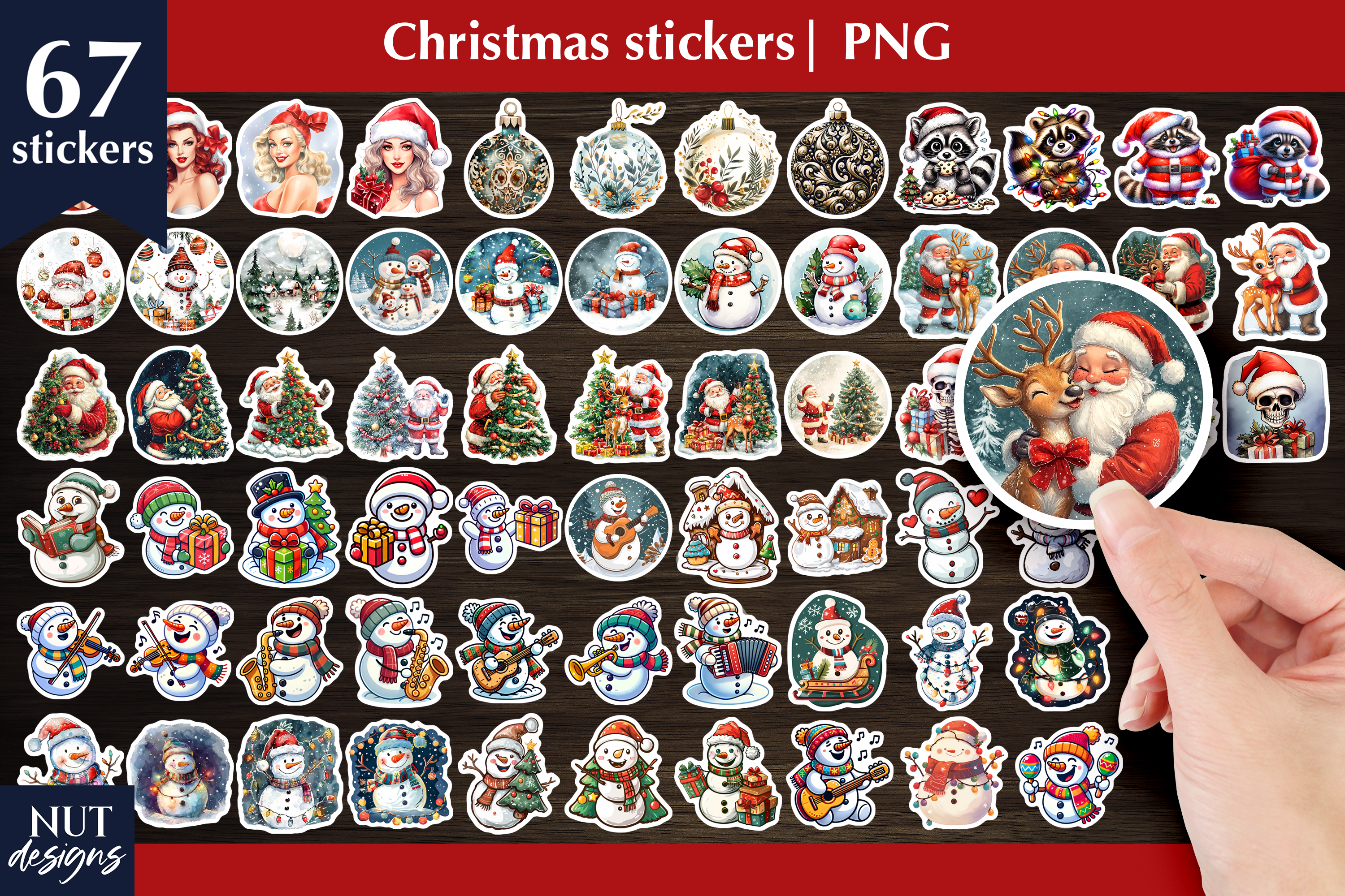 Funny Christmas Stickers Snowman Sticker