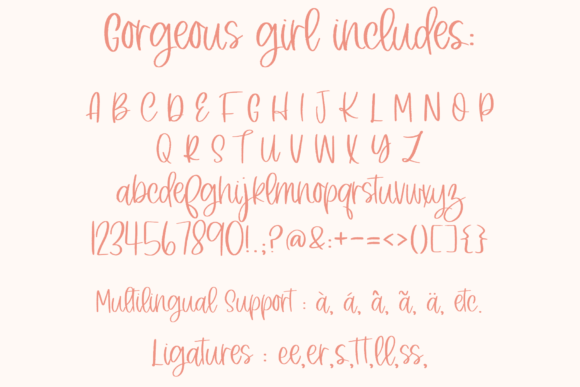 Gorgeous Girl Font - Preview 2