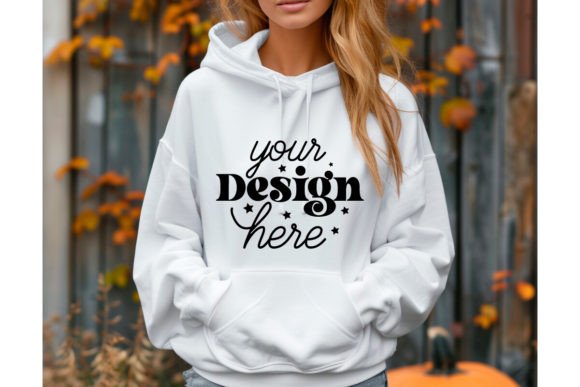 Halloween Women Hoodie Mockup 226 Graphic Hoodies & Sweatshirts By MockupMatrixStore