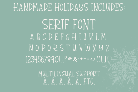 Handmade Holidays Trio Font PNG with transparent background - Preview 3