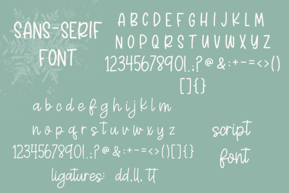 Handmade Holidays Trio Font PNG with transparent background - Preview 4