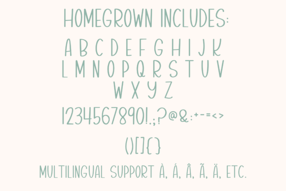 Homegrown Font PNG with transparent background - Preview 4
