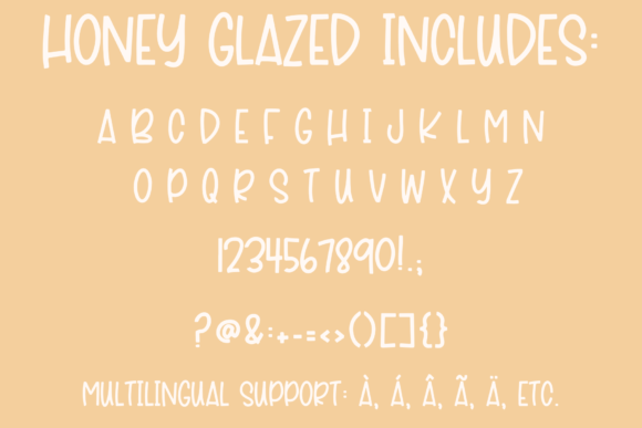 Honey Glazed Font PNG with transparent background - Preview 1
