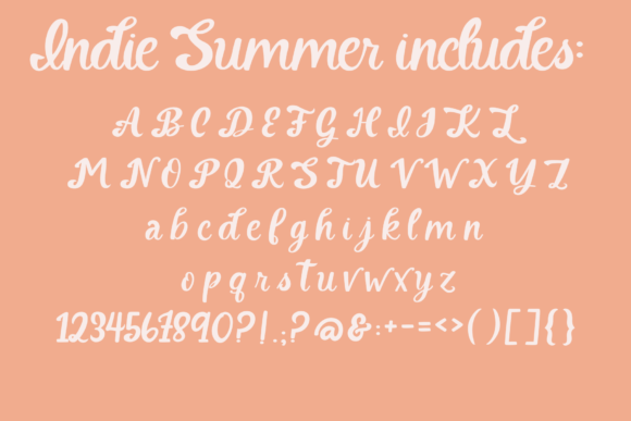 Indie Summer Font PNG with transparent background - Preview 2
