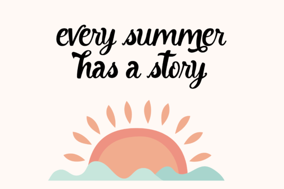 Indie Summer Font PNG with transparent background - Preview 4
