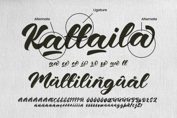 Kattaila Font PNG with transparent background - Preview 2