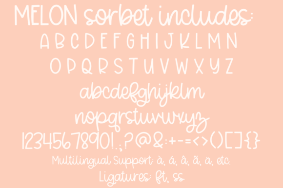 Melon Sorbet Font PNG with transparent background - Preview 2