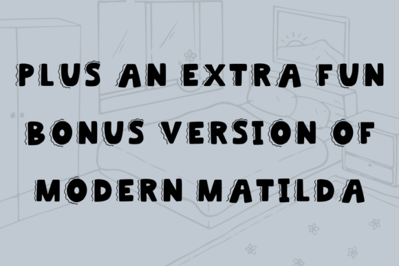 Modern Matilda Font PNG with transparent background - Preview 2