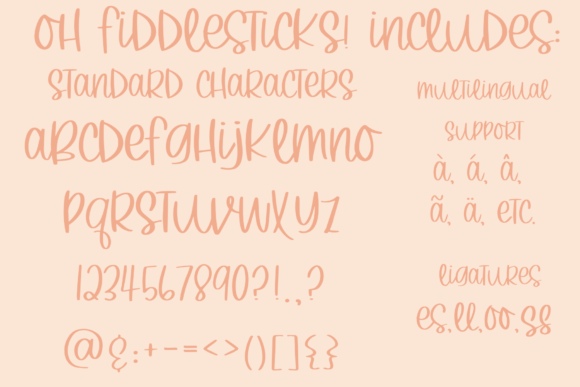 Oh Fiddlesticks Font PNG with transparent background - Preview 5