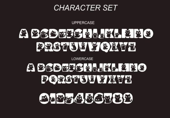 Pampered Cat Font PNG with transparent background - Preview 2