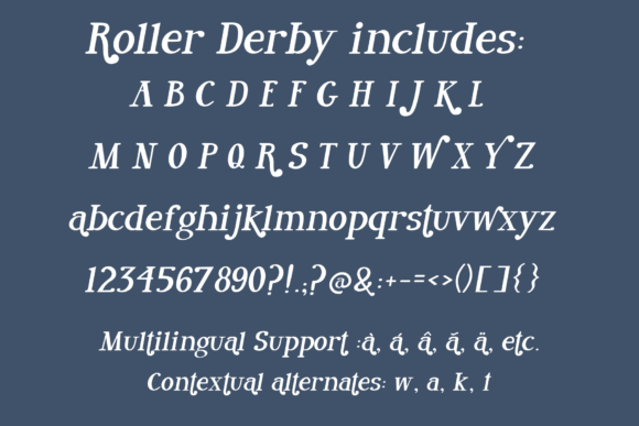 Roller Derby Font PNG with transparent background - Preview 6