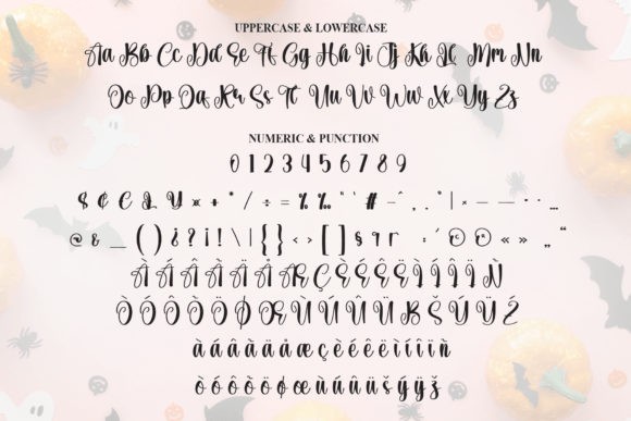 Lovely Halloween Font PNG with transparent background - Preview 6