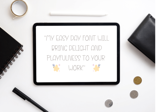 My Easy Day Font PNG with transparent background - Preview 1