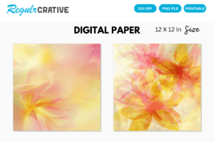 Pink Abstract Floral Digital Paper Pack Graphic by Regulrcrative ...