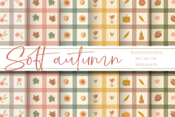 Soft Fall Boho Plaid Digital Paper