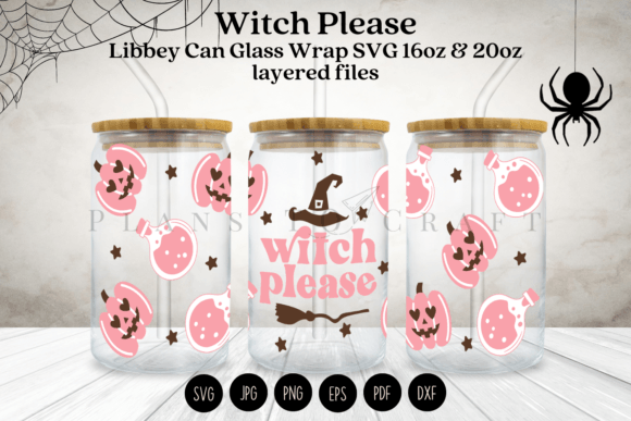 Witch Please Halloween Libbey Glass Wrap Graphics