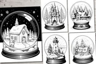 30 Christmas Snow Globes Coloring Pages Graphic by ADCPArt · Creative ...