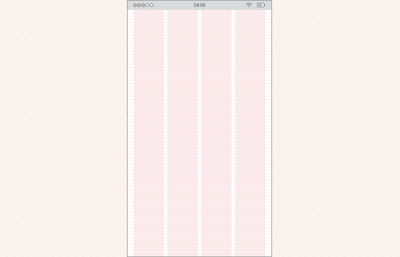 4 Columns Vertical Grid Mobile Wireframe Graphic by sargatal · Creative ...