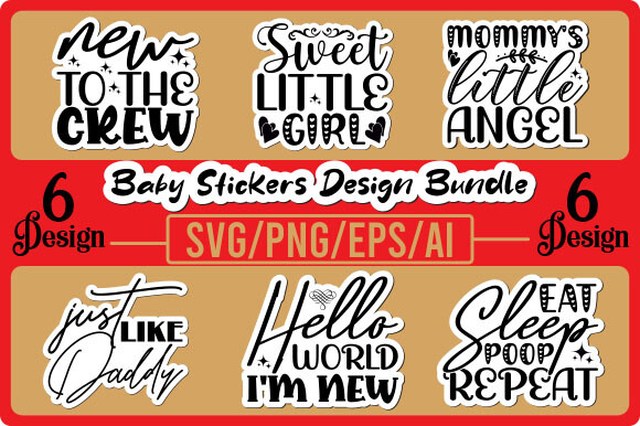 Baby Sticker Templete Baby Stickers Design Bundle Graphic by CreativeHome · Creative Fabrica
