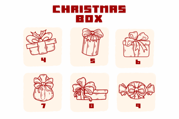 Christmas Box Font PNG with transparent background - Preview 3