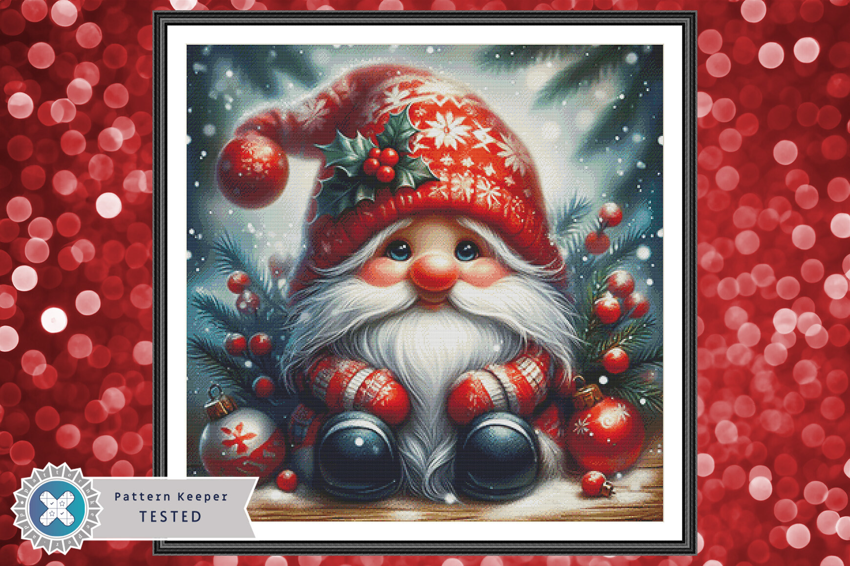 Christmas Gnome Cross Stitch Pattern PDF