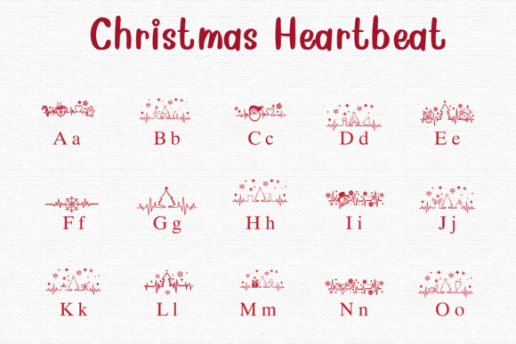 Christmas Heartbeat Font - Preview 1