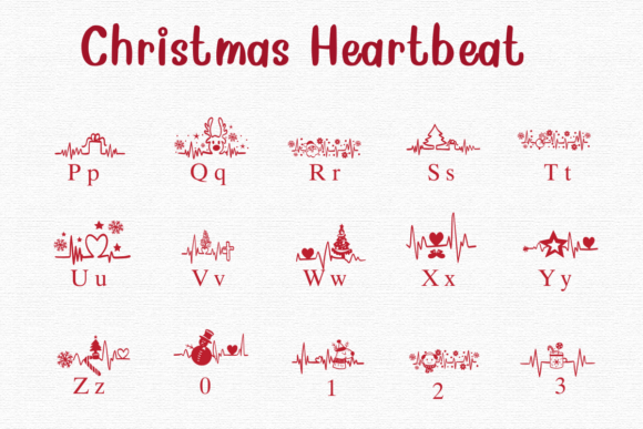 Christmas Heartbeat Font - Preview 2