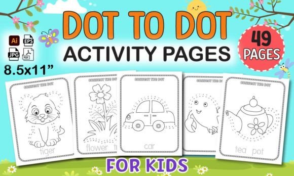 Dot to Dot Activity Pages for Kids