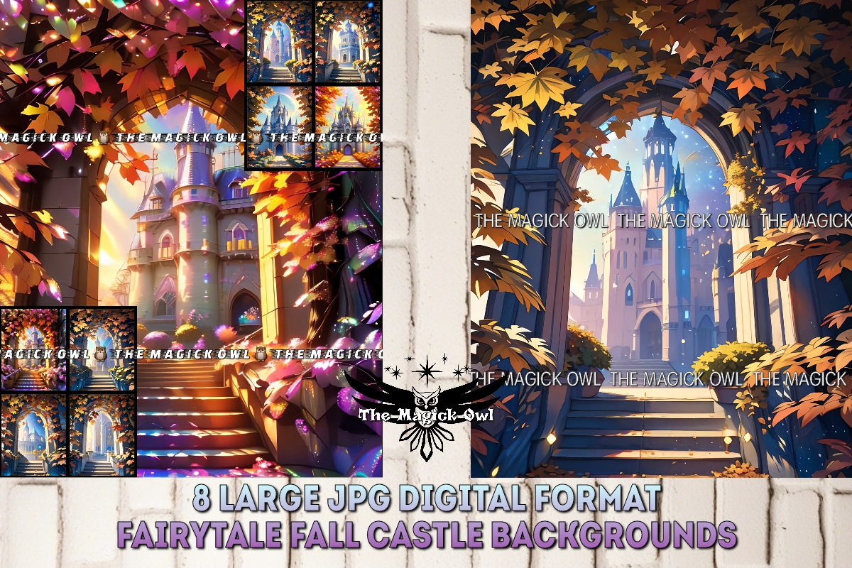 FAIRYTALE FALL CASTLE Graphic by The Magick Owl · Creative Fabrica